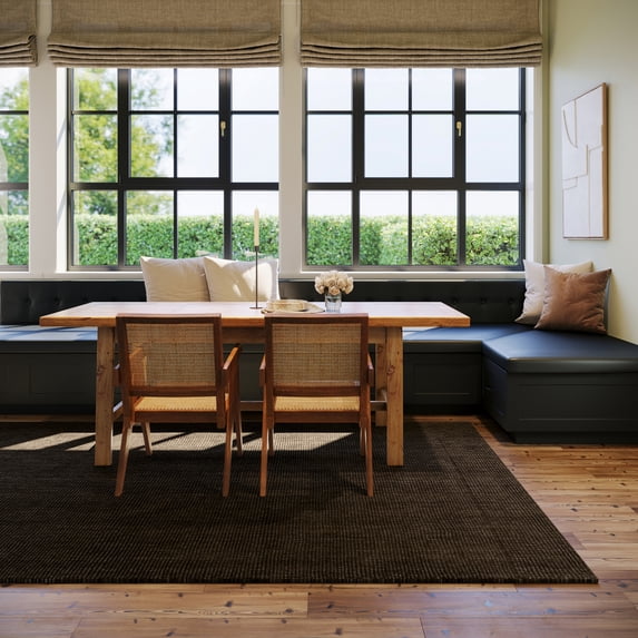 Rugs USA x Nate Berkus Crosby Solid Wool Cozy Area Rug, 4' x 6', Crosby Brown