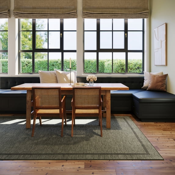 Rugs USA x Nate Berkus Hanover Modern Bordered Washable Area Rug, 6' x 9', Hanover Green