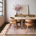 thumbnail image 1 of Padma Lakshmi x Rugs USA Feline Dotted Stripe Washable Area Rug, 5' x 8', Feline Pink, 1 of 7