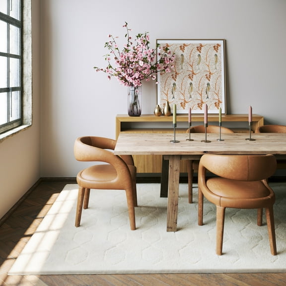 Padma Lakshmi x Rugs USA Rythymn  Diamond Plush Cloud Washable Rug, 2' 6" x 6', Runner, Rhythm Off-white