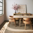 thumbnail image 1 of Rugs USA x Padma Lakshmi Stillpoint Radiating Pattern Jute and Cotton Rug, 7' 6" x 9' 6", Oval, Mysore Dark Brown, 1 of 7