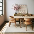 thumbnail image 1 of Rugs USA x Padma Lakshmi Stillpoint Radiating Pattern Wool Rug, 6' x 9', Stillpoint Ivory, 1 of 7