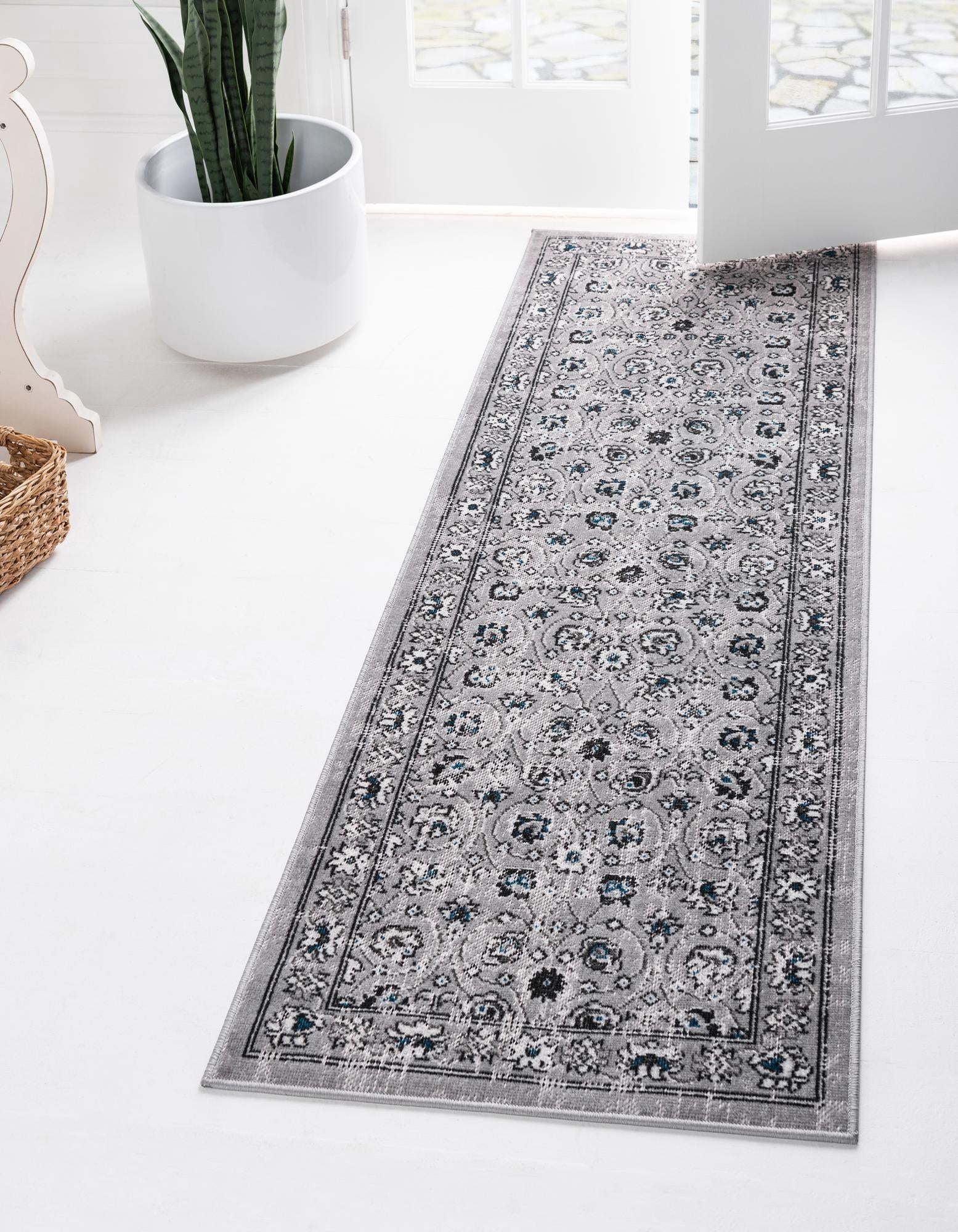 Rugs.com Aarhus Collection Rug – 6 Ft Runner Gray Low Rug Perfect For ...