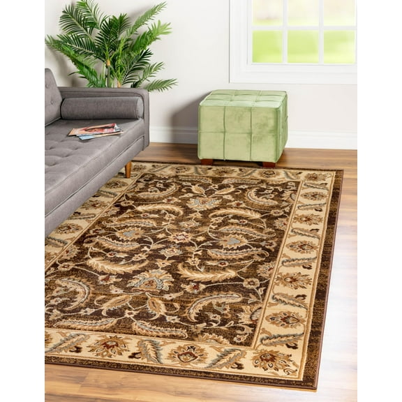 Rugs.com Aditi Collection Rug – 2' 2 x 3' Brown Low Rug Perfect For Living Rooms, Large Dining Rooms, Open Floorplans