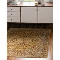 thumbnail image 1 of Rugs.com Aditi Collection Rug – 4' Square Dark Yellow Low Rug Perfect For Living Rooms, Kitchens, Entryways, 1 of 9