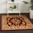 thumbnail image 1 of Rugs.com Aditi Collection Rug – 4' Square Red Low Rug Perfect For Living Rooms, Kitchens, Entryways, 1 of 9
