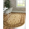 thumbnail image 1 of Rugs.com Aditi Collection Rug – 4' x 6' Oval Cream Low Rug Perfect For Living Rooms, Large Dining Rooms, Open Floorplans, 1 of 9