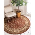 thumbnail image 1 of Rugs.com Aditi Collection Rug – 6' Round Brick Red Low Rug Perfect For Kitchens, Dining Rooms, 1 of 9