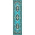 thumbnail image 1 of Rugs.com Amaya Collection Rug – 10 Ft Runner Turquoise Medium Rug Perfect For Hallways, Entryways, 1 of 7