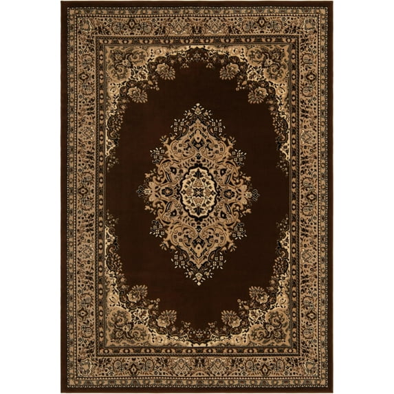 Rugs.com Amaya Collection Rug – 6' x 9' Brown Medium Rug Perfect For Bedrooms, Dining Rooms, Living Rooms