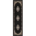 thumbnail image 1 of Rugs.com Amaya Collection Rug – 8 Ft Runner Black Medium Rug Perfect For Hallways, Entryways, 1 of 7