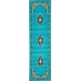 thumbnail image 1 of Rugs.com Amaya Collection Rug – 8 Ft Runner Turquoise Medium Rug Perfect For Hallways, Entryways, 1 of 7