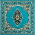 thumbnail image 1 of Rugs.com Amaya Collection Rug – 8 Ft Square Turquoise Medium Rug Perfect For Living Rooms, Kitchens, Entryways, 1 of 7