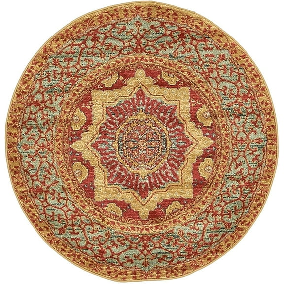 Rugs.com Amina Collection Rug – 6 Ft Runner Navy Blue Medium-Pile Rug Perfect For Kitchens, Dining Rooms