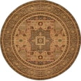 thumbnail image 1 of Rugs.com Amina Collection Rug – 8' Round Brown Flatweave Rug Perfect For Kitchens, Dining Rooms, 1 of 1