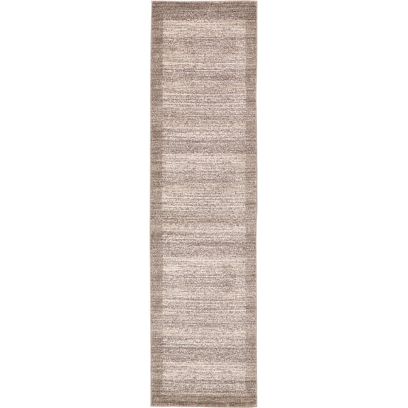 Rugs.com Angelica Collection Rug – 10 Ft Runner Beige Medium Rug Perfect For Hallways, Entryways