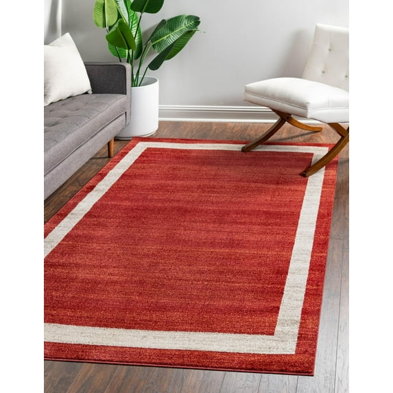 Rugs.com Angelica Collection Rug – 10' x 13' Terracotta Medium Rug Perfect For Living Rooms, Large Dining Rooms, Open Floorplans