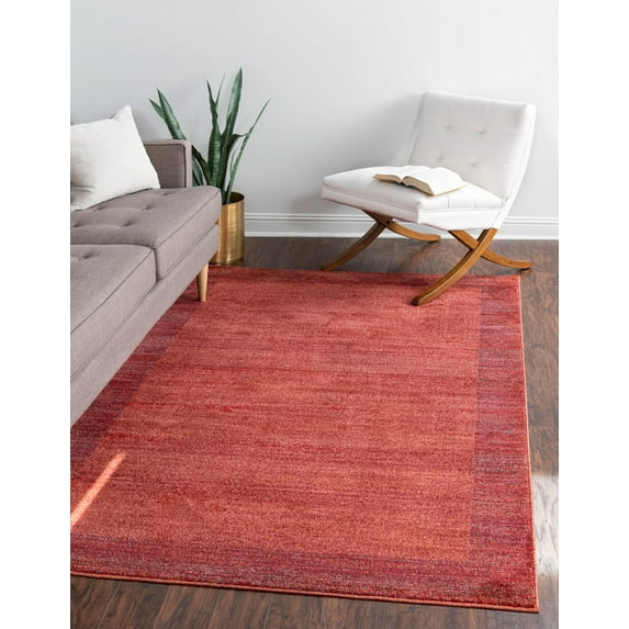 Rugs.com Angelica Collection Rug – 4' x 6' Terracotta Medium Rug Perfect For Entryways, Kitchens, Breakfast Nooks, Accent Pieces