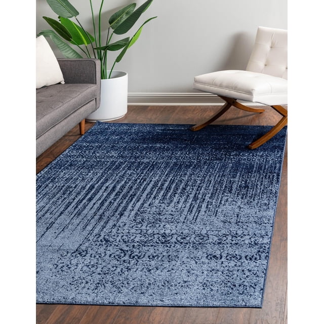 Rugs.com Angelica Collection 5' x 8' Blue Rug for Bedrooms, Dining ...