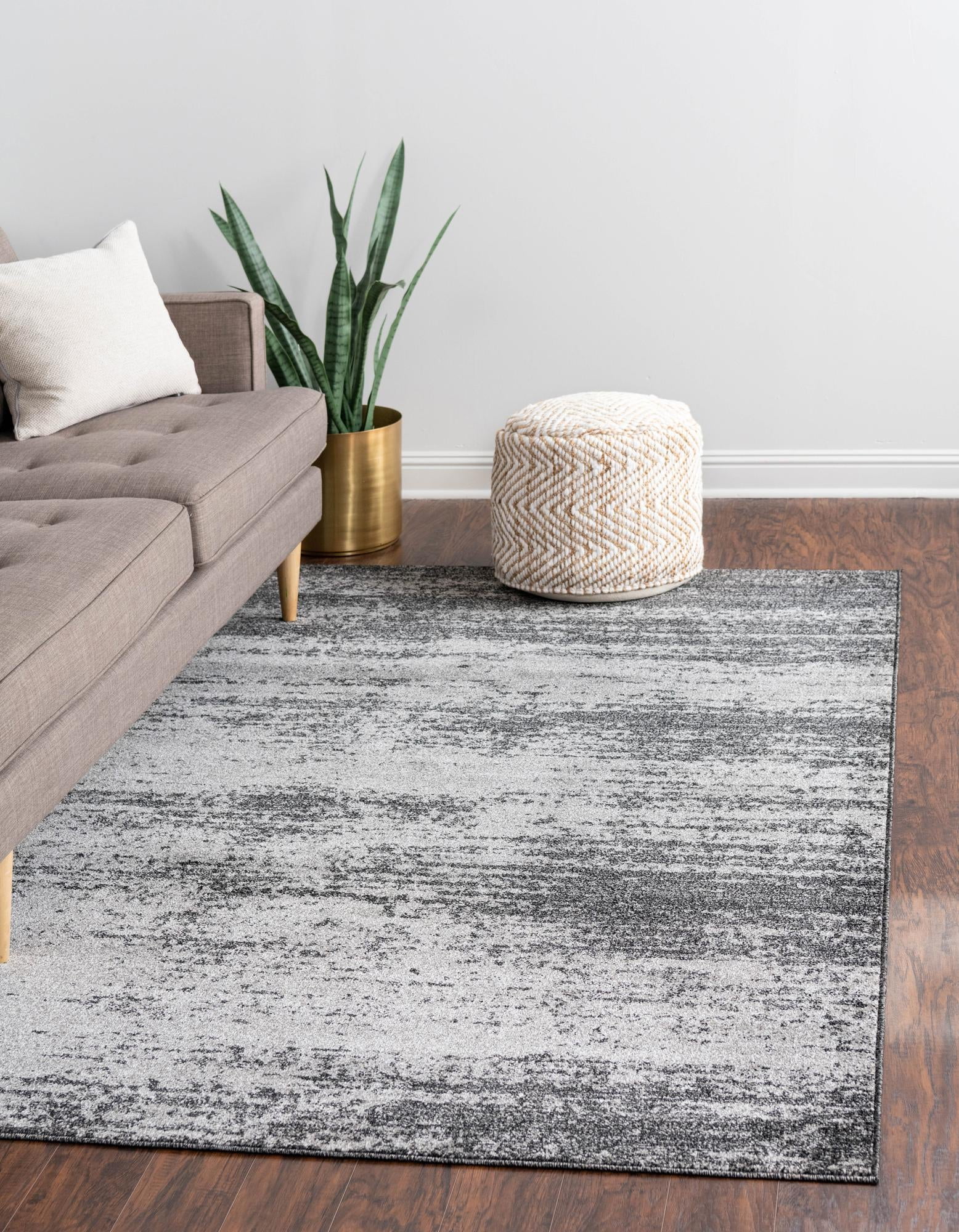 Rugs.com Angelica Collection Rug – 5' x 8' Dark Gray Medium Rug Perfect ...