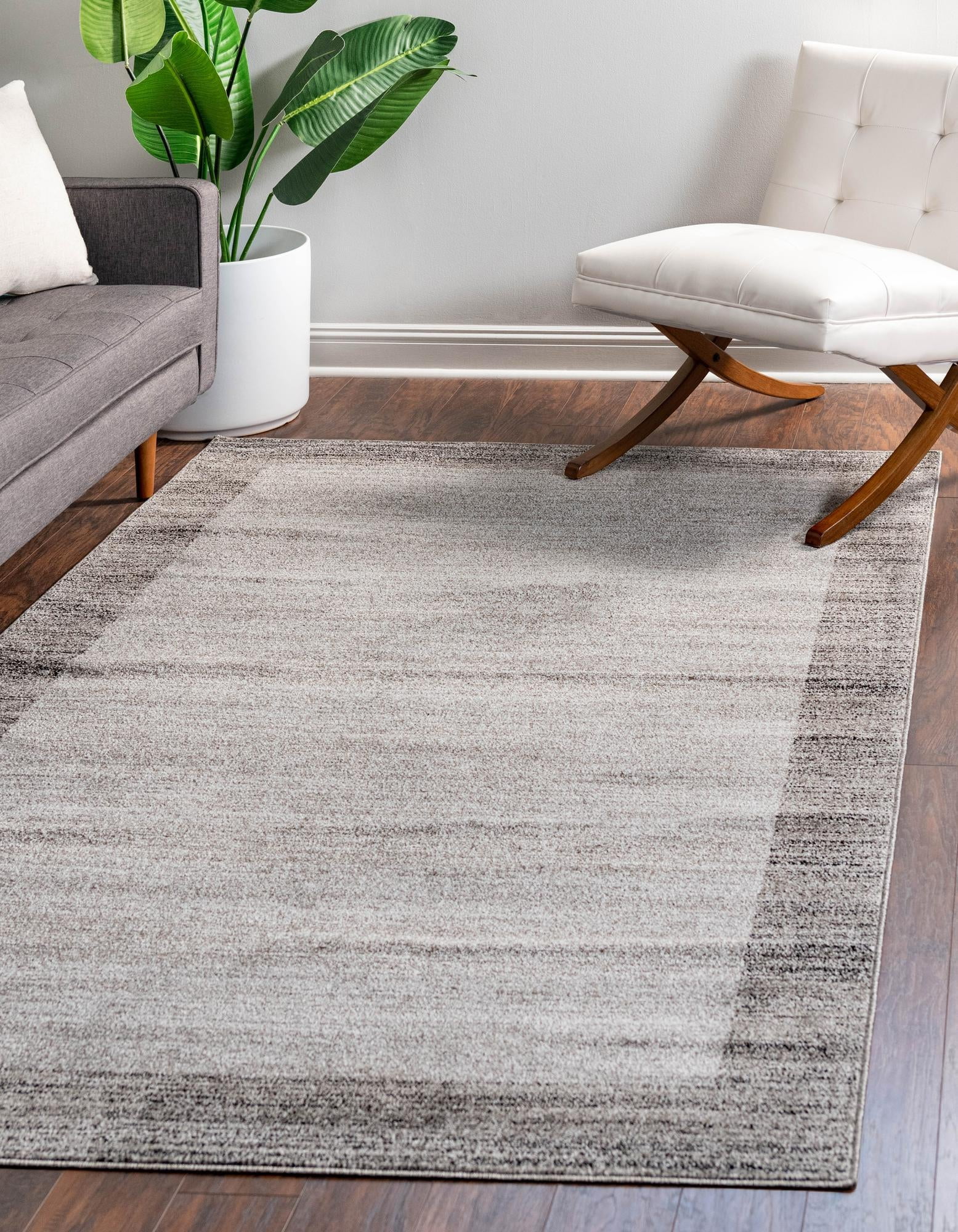 Rugs.com Angelica Collection Rug – 5' x 8' Light Gray Medium Rug ...