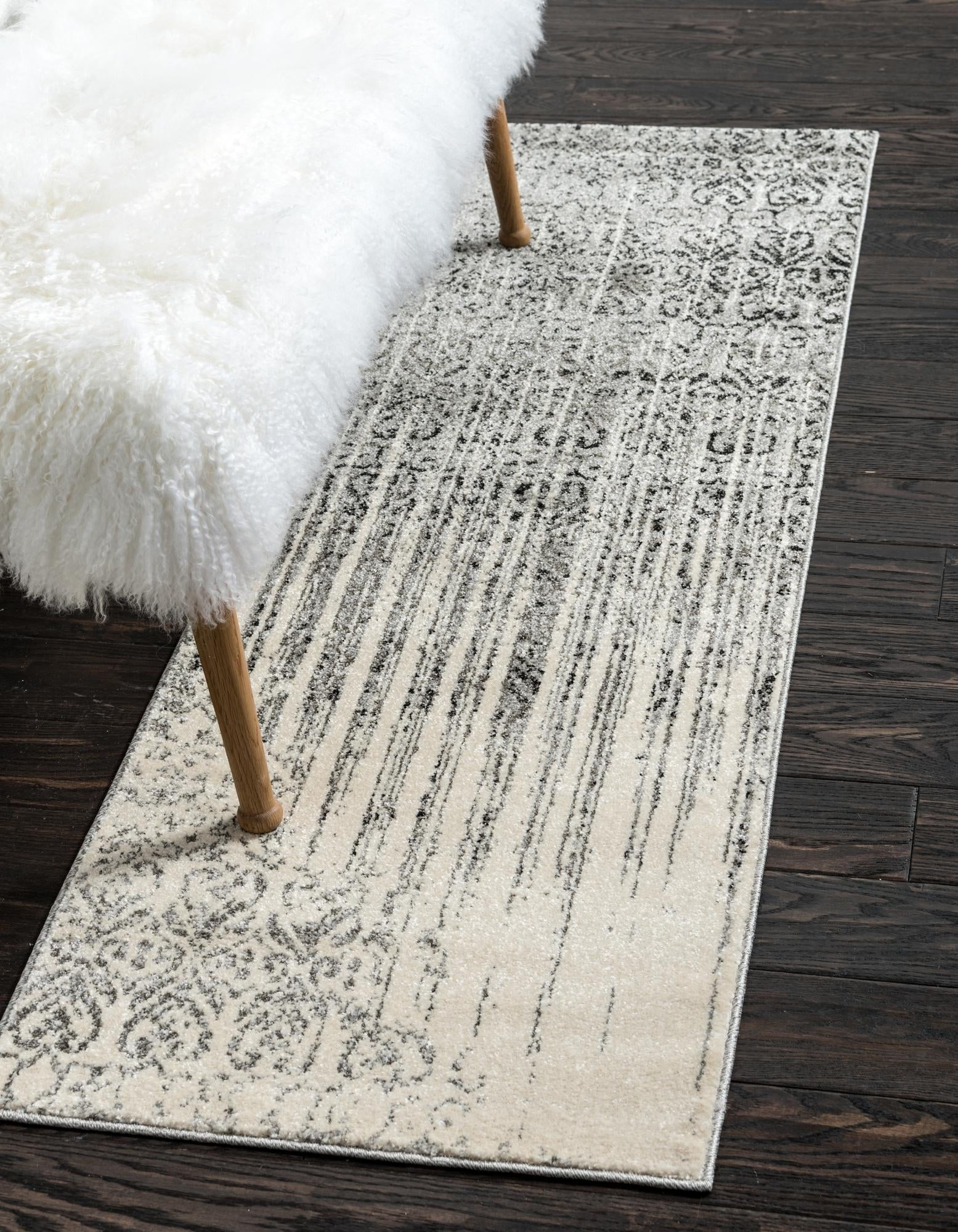 Rugs.com Angelica Collection Rug – 6 Ft Runner Gray Medium Rug Perfect ...