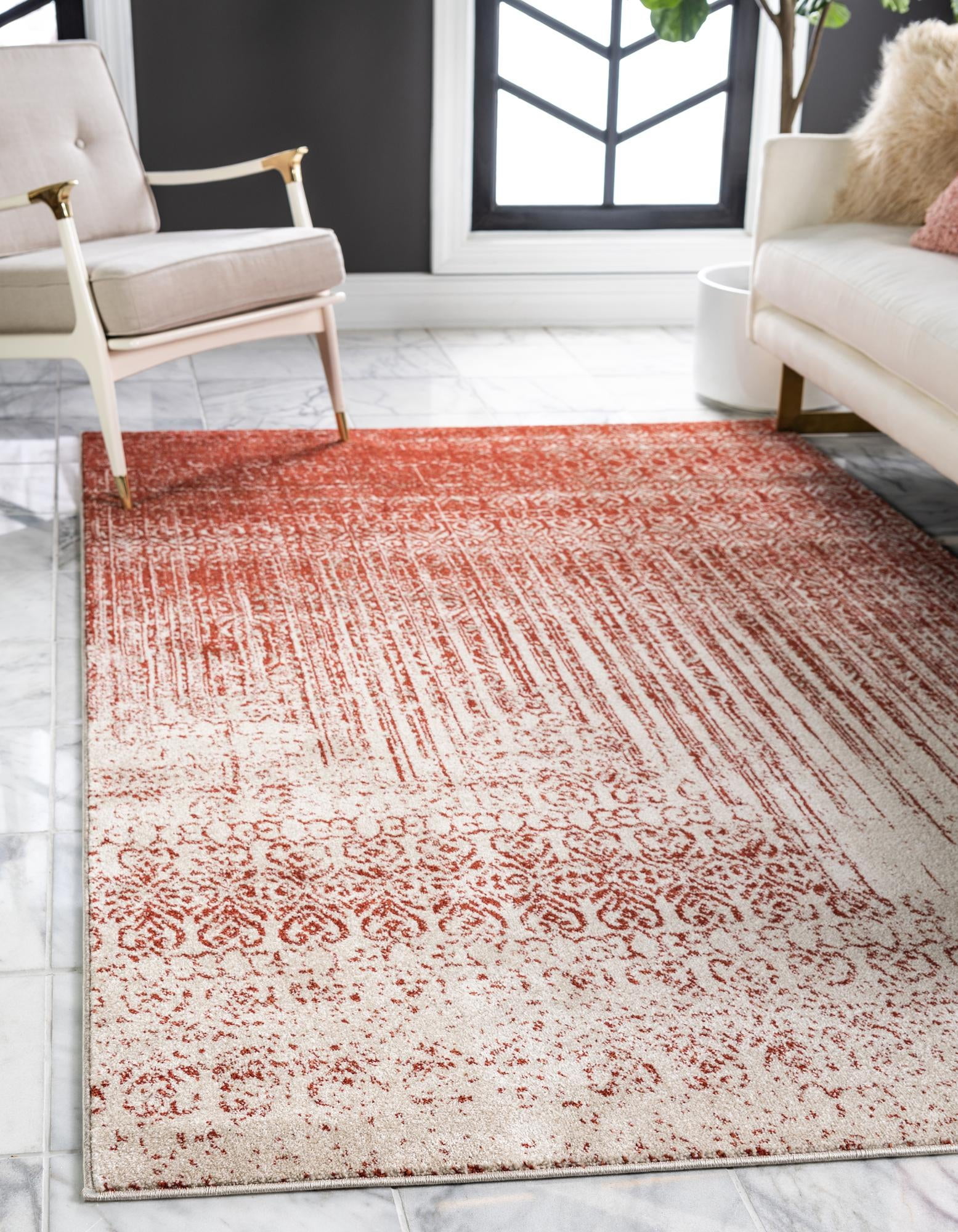 Rugs.com Angelica Collection Rug – 7' x 10' Red Medium Rug Perfect For ...