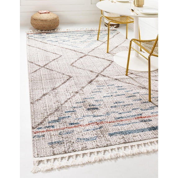 Rugs.com Aramis Collection Rug – 3' x 5' Ivory Medium Rug Perfect For Entryways, Kitchens, Breakfast Nooks, Accent Pieces