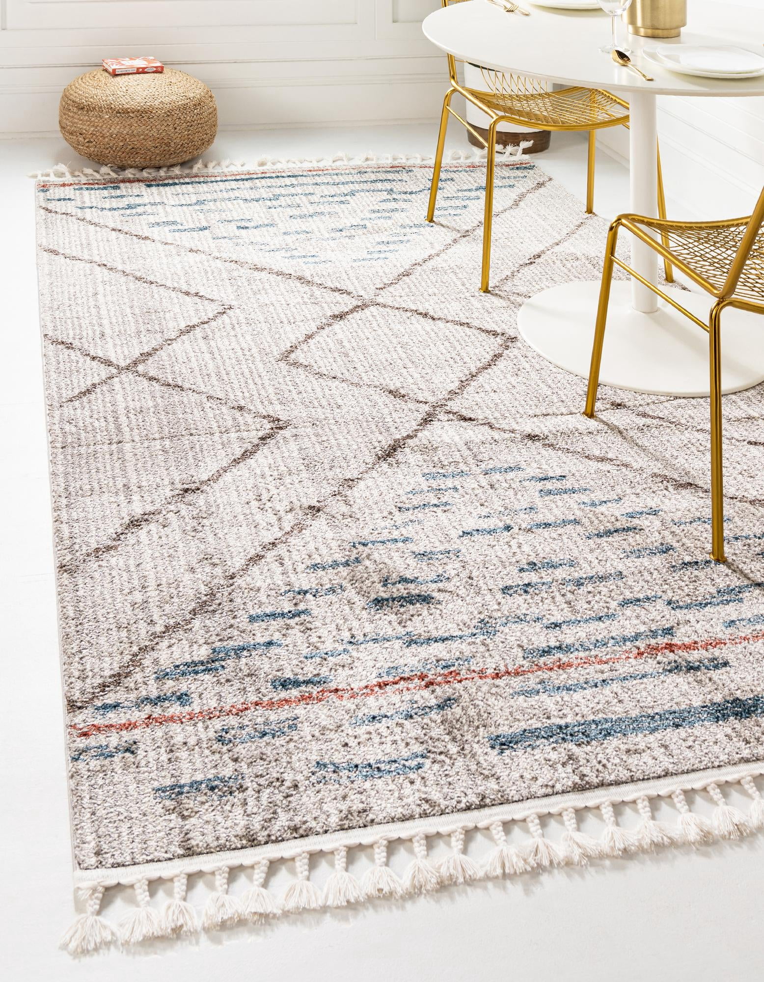 Rugs.com Aramis Collection Rug – 8' x 10' Ivory Medium Rug Perfect For ...