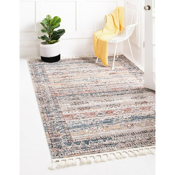 Rugs.com Aramis Collection Rug – 8' x 11' Multi Medium Rug Perfect For Living Rooms, Large Dining Rooms, Open Floorplans