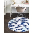 thumbnail image 1 of Rugs.com Ariel Collection Rug – 4 Ft Round Blue Medium Rug Perfect For Kitchens, Dining Rooms, 1 of 8