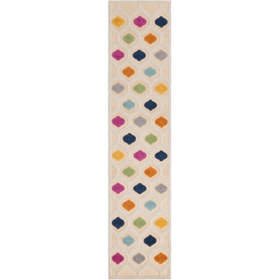 Rugs.com Aruba Outdoor Collection Rug – 10 Ft Runner Beige Low-Pile Rug Perfect For Any Outdoor Space, Hallways, Entryways