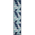 thumbnail image 1 of Rugs.com Aruba Outdoor Collection Rug – 10 Ft Runner Gray Blue Low-Pile Rug Perfect For Any Outdoor Space, Hallways, Entryways, 1 of 1