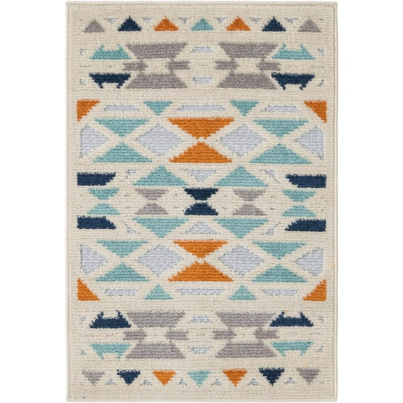 Rugs.com Aruba Outdoor Collection Rug – 2' x 3' Gray Low-Pile Rug Perfect For Any Outdoor Space, Entryways, Kitchens, Breakfast Nooks, Accent Pieces