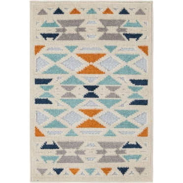 Rugs.com Aruba Outdoor Collection Rug – 2' x 3' Gray Low-Pile Rug Perfect For Any Outdoor Space, Entryways, Kitchens, Breakfast Nooks, Accent Pieces
