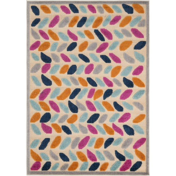 Rugs.com Aruba Outdoor Collection Rug – 4' x 6' Beige Low-Pile Rug Perfect For Any Outdoor Space, Entryways, Kitchens, Breakfast Nooks, Accent Pieces
