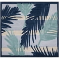 thumbnail image 1 of Rugs.com Aruba Outdoor Collection Rug – 5 Ft Square Gray Blue Low-Pile Rug Perfect For Any Outdoor Space, Living Rooms, Kitchens, Entryways, 1 of 1