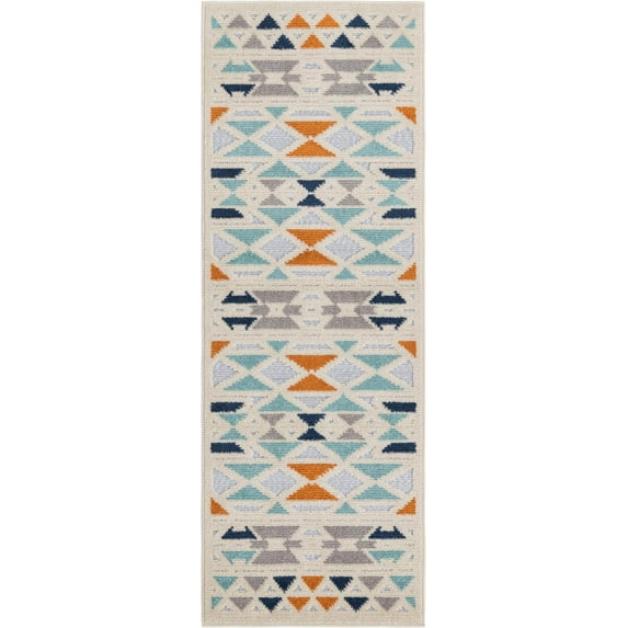 Rugs.com Aruba Outdoor Collection Rug – 6 Ft Runner Gray Low-Pile Rug Perfect For Any Outdoor Space, Hallways, Entryways