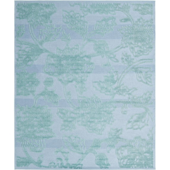 Rugs.com Aruba Outdoor Collection Rug – 7' 10 x 10' Navy Blue Low-Pile Rug Perfect For Any Outdoor Space, Living Rooms, Large Dining Rooms, Open Floorplans
