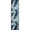 thumbnail image 1 of Rugs.com Aruba Outdoor Collection Rug – 8 Ft Runner Gray Blue Low-Pile Rug Perfect For Any Outdoor Space, Hallways, Entryways, 1 of 1