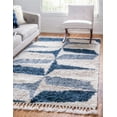 thumbnail image 1 of Rugs.com Athena Shag Collection Rug – 2' 2 x 3' Blue Shag Rug Perfect For Entryways, Kitchens, Breakfast Nooks, Accent Pieces, 1 of 9