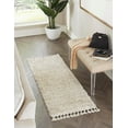 thumbnail image 1 of Rugs.com Athena Shag Collection Rug – 2' 2 x 6' Runner Ivory Shag Rug Perfect For Hallways, Entryways, 1 of 9