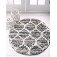 thumbnail image 1 of Rugs.com Athena Shag Collection Rug – 3' 3 Round Gray Shag Rug Perfect For Kitchens, Dining Rooms, 1 of 9