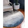 thumbnail image 1 of Rugs.com Athena Shag Collection Rug – 5' Round Blue Shag Rug Perfect For Kitchens, Dining Rooms, 1 of 9