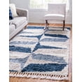 thumbnail image 1 of Rugs.com Athena Shag Collection Rug – 5' x 8' Blue Shag Rug Perfect For Bedrooms, Dining Rooms, Living Rooms, 1 of 9