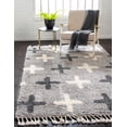 thumbnail image 1 of Rugs.com Athena Shag Collection Rug – 8' x 10' Light Gray Shag Rug Perfect For Living Rooms, Large Dining Rooms, Open Floorplans, 1 of 8