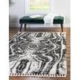 thumbnail image 1 of Rugs.com Athena Shag Collection Rug – 9' x 12' Black And White Shag Rug Perfect For Living Rooms, Large Dining Rooms, Open Floorplans, 1 of 9