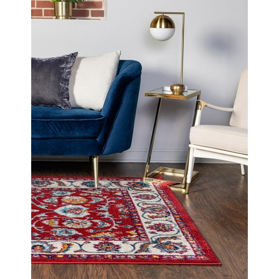 Rugs.com Aurelia Collection Rug – 2' x 3' Magenta Medium-Pile Rug Perfect For Living Rooms, Large Dining Rooms, Open Floorplans