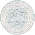 thumbnail image 1 of Rugs.com Aurelia Collection Rug – 3 Ft Round Aqua Medium-Pile Rug Perfect For Kitchens, Dining Rooms, 1 of 1