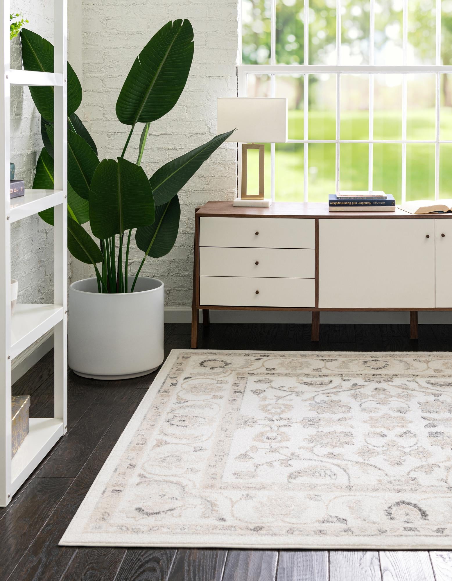4 Tile Rug Rugs.com Aurelia Collection Rug – 4 Ft Square Ivory Medium-Pile Rug ...